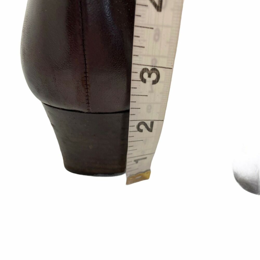 Cole Haan Boots Women's Brown Leather Almond Toe Mid Calf Block Heel Size 8 B - Picture 10 of 16
